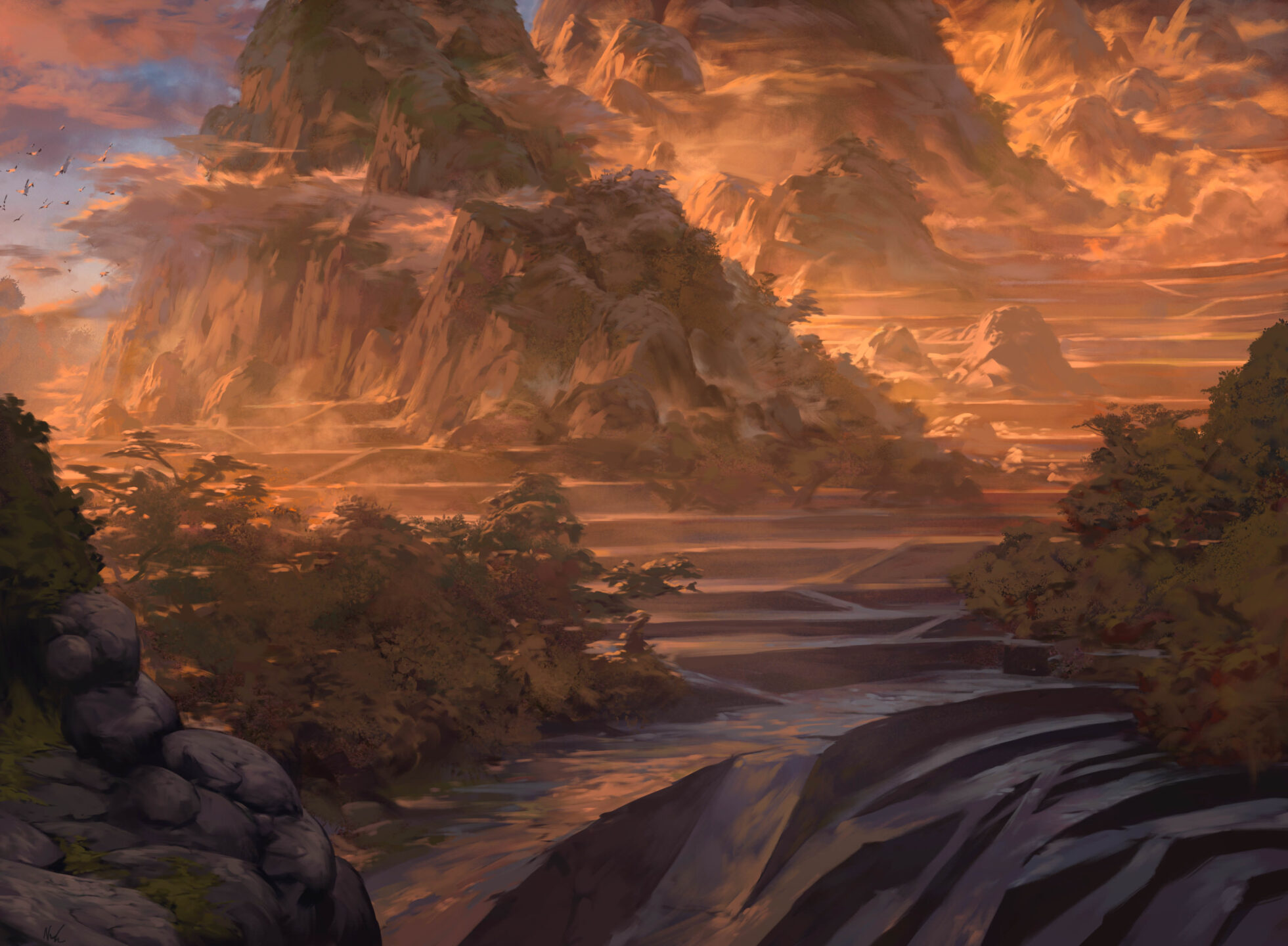 Noah-Bradley_Magic-the-Gathering_StoneQuarry